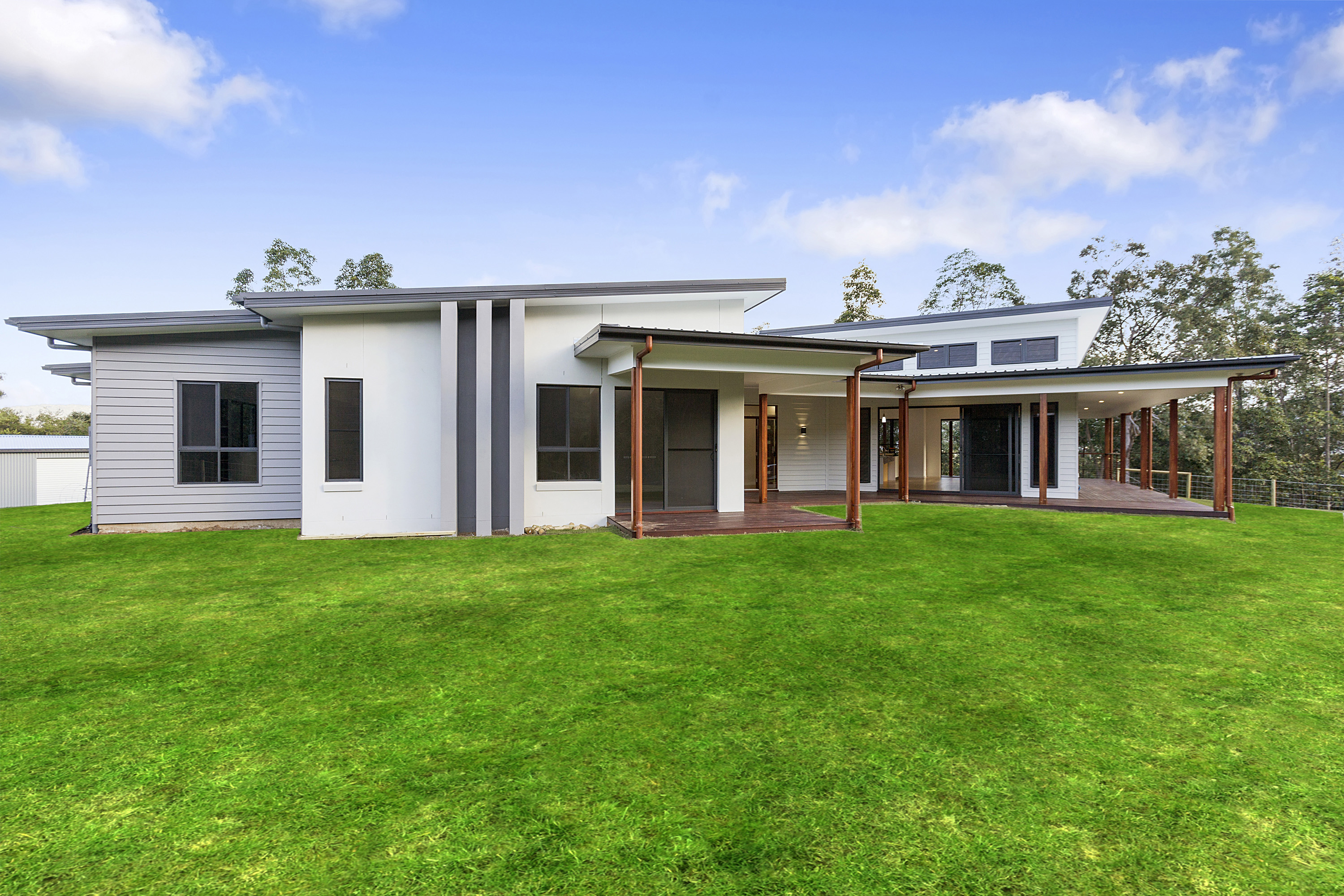 Large Sloping Block Single Story Home Design Custom Build Brisbane